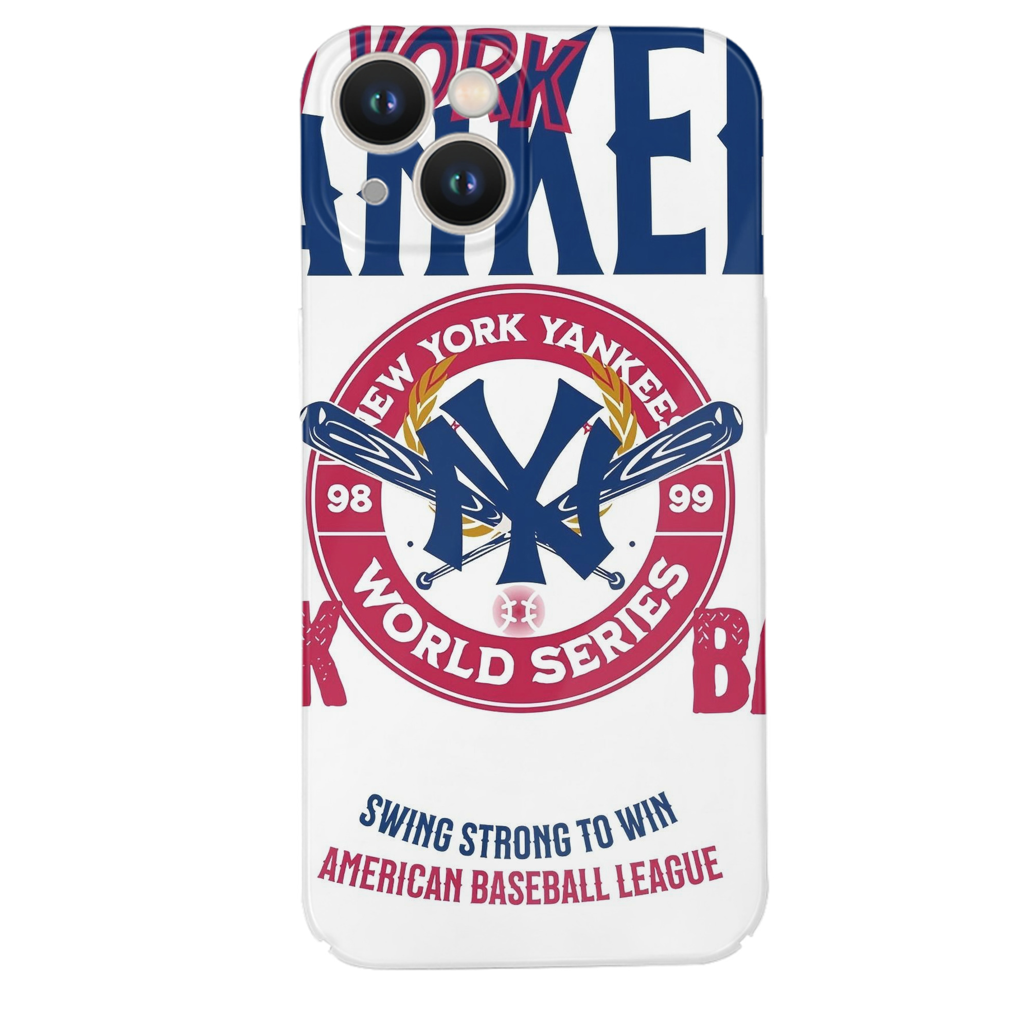 New York Yankees 179 IPhone 14 Series Full-Cover Hard Case – Shockproof With Raised Camera Protection – Precise Cutouts, Wireless Charging Compatible – Durable, Anti-Yellowing, Easy To Clean